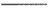 Сверло из быстрорежущей стали Straight Shank HSS DIN 1869/1 с цилиндрическим хвостовиком сверхдлинное, 10.5X185X265