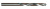 Сверло из быстрорежущей стали Straight Shank HSS DIN 338 с цилиндрическим хвостовиком для латуни/бронзы, 2.7X33X61