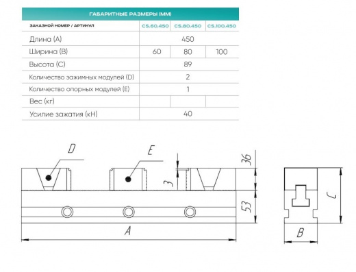 CS.80.450  Зажимная система