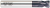 Фреза концевая твердосплавная радиусная X-POWER PRO с 4-мя зубьями с углом спирали 30°. короткая. 10(R1)X10X12(25)X70