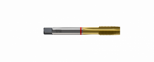 Метчик из быстрорежущей стали SPIRAL POINT HSS-E DIN374 для метрической резьбы с мелким шагом ISO-DIN 13 c винтовой подточкой с покрытием TiN, M5X0.5 6H 70.0L