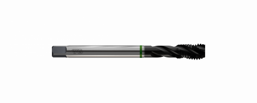 Метчик из быстрорежущей стали SPIRAL FLUTE HSS-E DIN376 для метрической резьбы ISO-DIN 13 c винтовыми канавками, M22X2.5 6H 140.0L