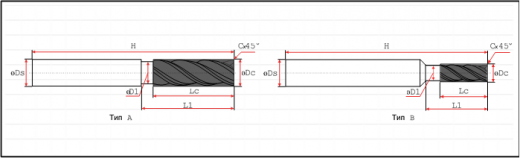 Фреза с фаской на кромке MUf34PMK10C10Z4C20
