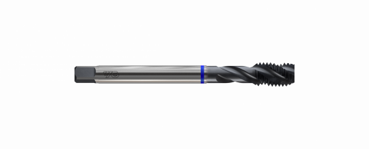 Метчик из быстрорежущей стали машинный SPIRAL FLUTE  HSS-E DIN371 для метрической резьбы ISO-DIN 13 с винтовыми канавками, M4X0.7 6H 63.0L