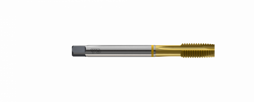 Метчик из быстрорежущей стали SPIRAL POINT HSS-E DIN374 для метрической резьбы c мелким шагом ISO-DIN 13 c винтовой подточкой с покрытием TiN, M30X1.5 6H 150.0L