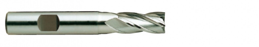 Фреза концевая из быстрорежущей стали HSS End MILL HSSCo8 с 4-мя зубьями с углом спирали 30° укороченная. 20X16X38X98