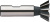 Фреза концевая из быстрорежущей стали Milling CuttEr для пазов типа "Ласточкин хвост". 40X25X13X85X60˚