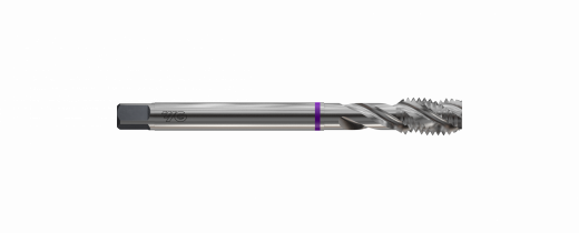 Метчик из быстрорежущей стали машинный SPIRAL FLUTE HSS-PM DIN371 для метрической резьбы ISO-DIN 13 с винтовыми канавками, M2X0.4 6H 45.0L