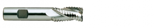 Фреза концевая из быстрорежущей стали HSS End MILL HSSCo8  с 3-мя зубьями с углом спирали 37° укороченная. для черновой обработки. 18X16X32X92