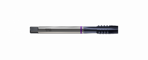 Метчик из быстрорежущей стали машинный шахматный SPIRAL POINT HSS-PM DIN371 для метрической резьбы ISO-DIN 13 с винтовой подточкой с покрытием TiAlN, M10X1.5 6H 100.0L