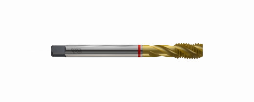 Метчик из быстрорежущей стали SPIRAL FLUTE HSS-E DIN374 для метрической резьбы с мелким шагом ISO-DIN 13 c винтовыми канавками с покрытием TiN, M20X1.5 6H 125.0L
