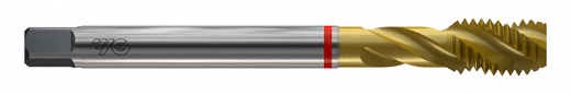 Метчик из быстрорежущей стали SPIRAL FLUTE HSS-E DIN371 для унифицированной резьбы с винтовыми канавками с покрытием TiN, #440UNC 2B 56.0L