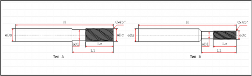 Фреза с фаской на кромке MU24PMK10C10Z4C20