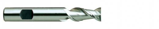 Фреза концевая из быстрорежущей стали HSS End MILL HSSCo8 с 2-мя зубьями с углом спирали 42° укороченная. 23X20X38X104