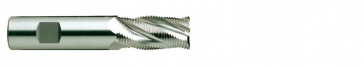 Фреза концевая из быстрорежущей стали HSS End MILL HSSCo8  с углом спирали 30° укороченная. для черновой обработки. 35X32X53X133