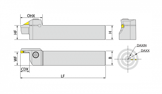 Державка токарная YTFL25M-D112200-4T20A