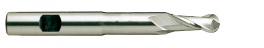 Фреза концевая из быстрорежущей стали сферическая HSS End MILL HSSCo8 с 2-мя зубьями с углом спирали 30° удлиненная. 3X6X8X56