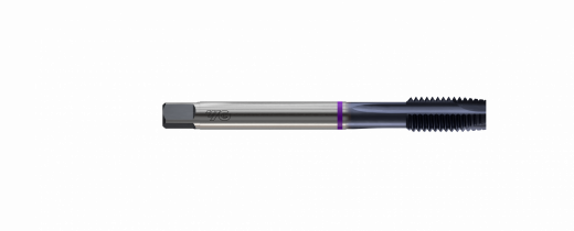 Метчик из быстрорежущей стали машинный SPIRAL POINT HSS-PM DIN371 для метрической резьбы ISO-DIN 13 с винтовой подточкой с покрытием TiAlN, M2.5X0.45 6H 50.0L