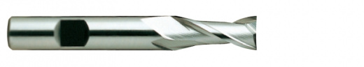 Фреза концевая из быстрорежущей стали HSS End MILL HSSCo8 с 2-мя зубьями с углом спирали 30° удлиненная. 3.5X6X10X54