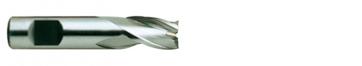 Фреза концевая из быстрорежущей стали HSS End MILL HSSCo8 с 3-мя зубьями с углом спирали 30° укороченная. 10X10X13X50
