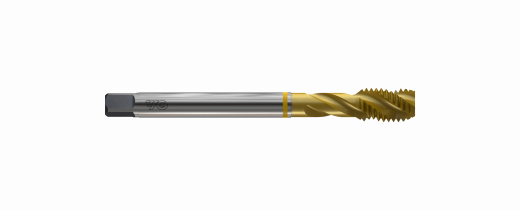 Метчик из быстрорежущей стали SPIRAL FLUTE HSS-E DIN371 для метрической резьбы ISO-DIN 13с винтовыми канавками с покрытием TiN, M3X0.5 6H 56.0L